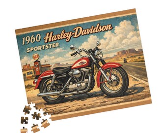 1960年製ハーレーダビッドソン スポーツスター バイク ジグソーパズル