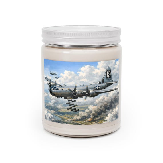 B-29 Bomber Airplane Soy Candle - Aviation Gift for Veterans & Military History Lovers