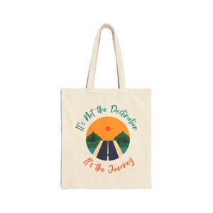 Inspirational Cotton Canvas Tote Bag - Perfect for Travel, Eco-Friendly, Gift for Friends, Beach Essentials, Everyday Use