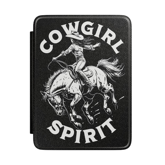 Cowgirl Spirit Kindle Case | Rodeo Horse Illustration | E-Reader Protection Gift