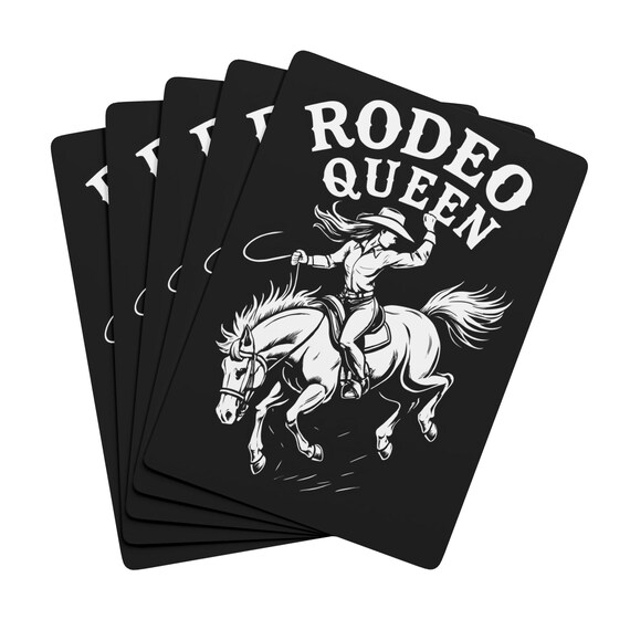 Rodeo Queen Custom Playing Cards – Western Cowgirl Horse Ace of Spades (300 gsm Cardstock)