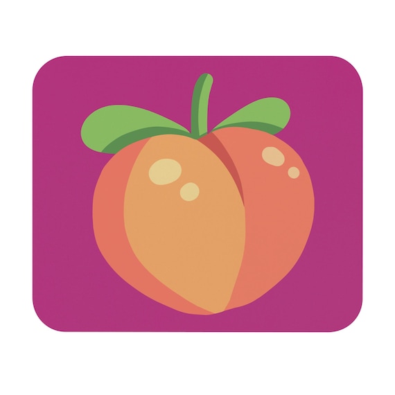 Peachy Mouse Pad, Cute Mousemat, Gamer Gift, Office Decor, Colorful Desk Accessory, Fun Desk Essentials