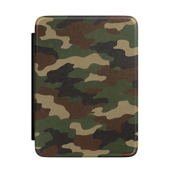 Camo Pattern Kindle Case - Woodland Camouflage E-reader Cover for Men, Hunting & Outdoor Gift