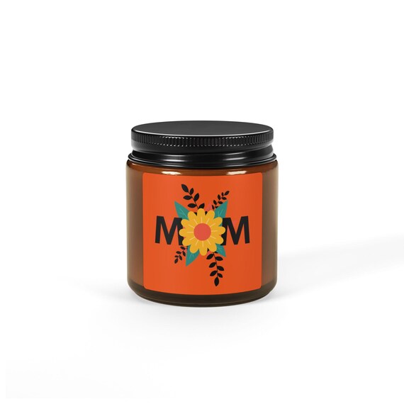Mom Floral Scented Soy Candle | Home Decor, Gift for Mom, Mother's Day, Aromatherapy, Relaxation Candle