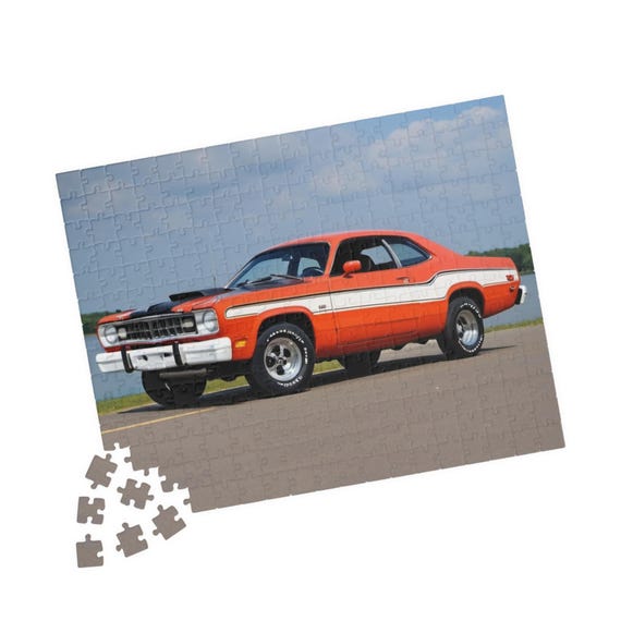 Classic Muscle Car Puzzle 1974 Plymouth Duster Vintage Jigsaw 110-520 Piece Collectible Gift