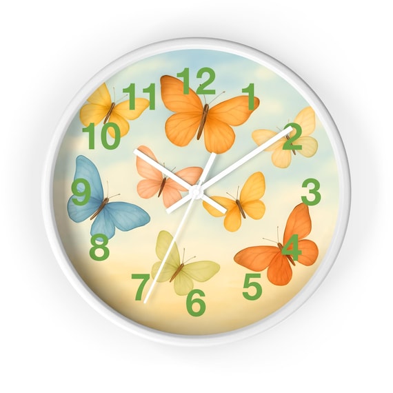 Butterfly Wall Clock: Vibrant Nature-Inspired Home Decor