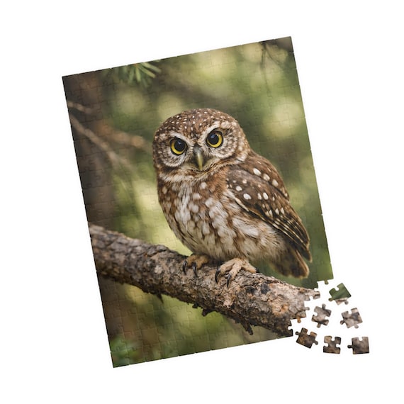 Elf Owl Perched on a Branch Puzzle | Wildlife Bird Jigsaw | 110-520 Pieces | Nature Gift