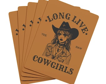 カウガールトランプ：ウエスタンポーカーデッキ、ヴィンテージパーティーゲーム