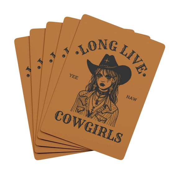 Cowgirl Playing Cards: Western Poker Deck, Vintage Party Game