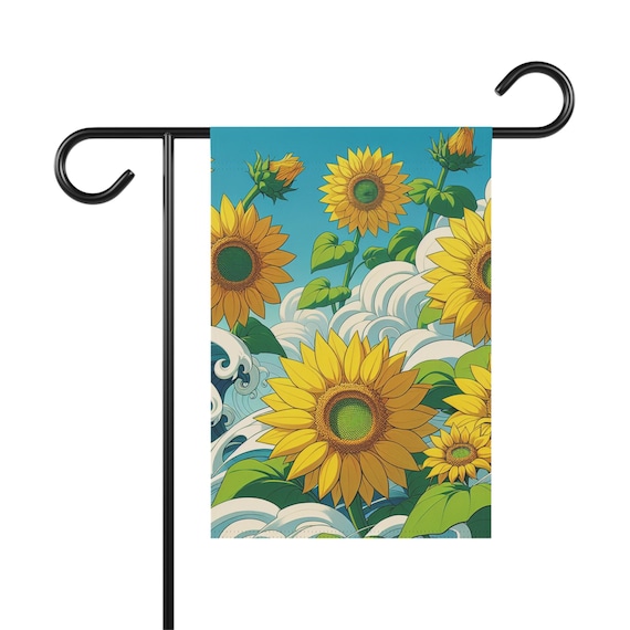 Vibrant Sunflower Garden Banner: Colorful Outdoor Floral Flag for Yard Decor, Summer Home Accent & Gift