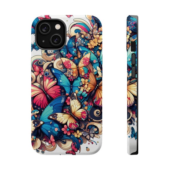 Durable Magnetic Butterfly iPhone Case: Stylish Protection for Apple Smartphones