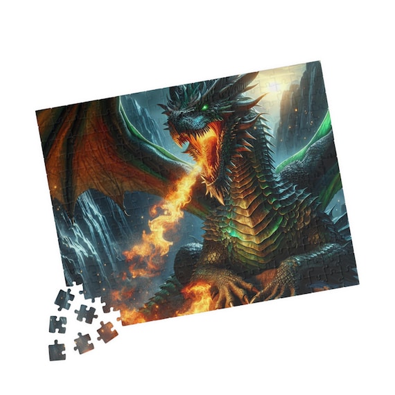 Fantasy Dragon Jigsaw Puzzle: Vibrant Art for Family Game Night