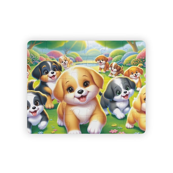 Kids' Puppy Puzzle, Fun 30-Piece Jigsaw, Engaging Activity for Children, Educational Gift, Playtime Learning