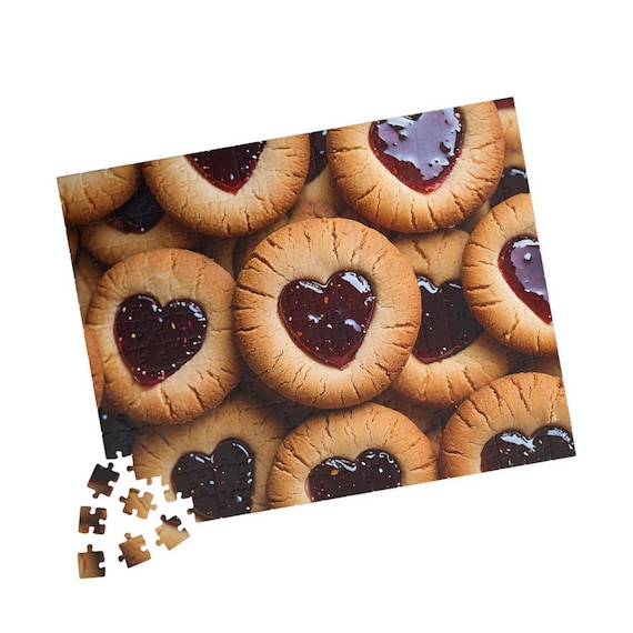 Jam Heart Cookies Puzzle | Photo Jigsaw Puzzle 110-520 Pieces