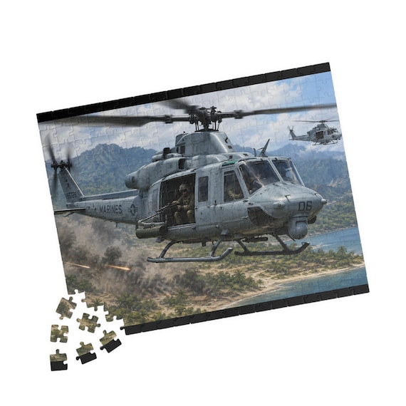 Military Helicopter Puzzle | Army UH-1 Venom Aircraft Jigsaw 110-520 pcs