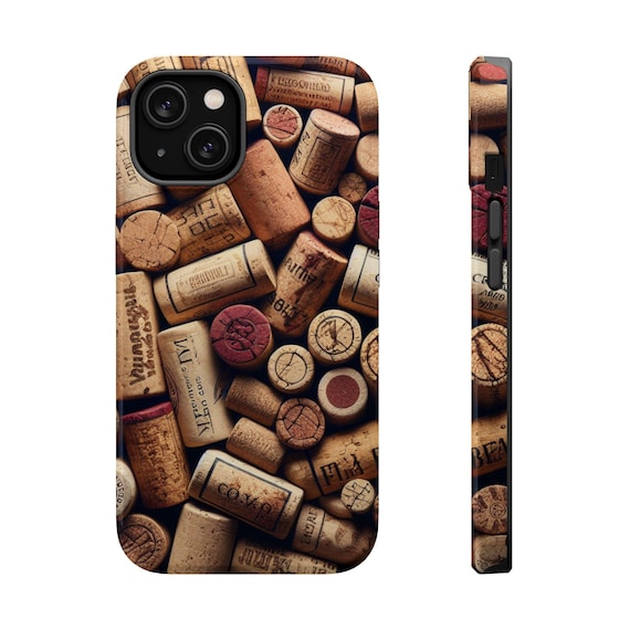 Wine Cork Magnetic Phone Case, Stylish iPhone Cover, Personalized Gift, Unique Birthday Present, Great for Wine Lovers