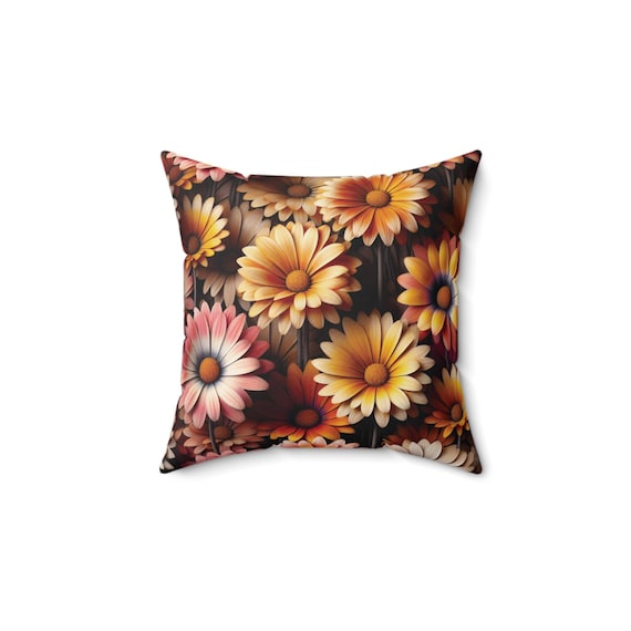 Floral Decor Pillow, Cozy Home Accent, Gifts for Her, Spring Decor, Boho Living Room