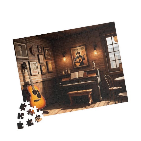 Cozy Music Room Puzzle 110 to 520-Piece | Acoustic Guitar & Piano Jigsaw