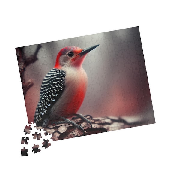 Woodpecker Puzzle: Vibrant Bird Watching Decor (110-520 Pieces)