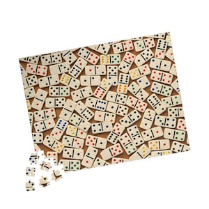 Rompecabezas de patrones de dominó / 110, 252, 520 piezas de cartón prensado. ¡Diversión garantizada para una noche de juegos!