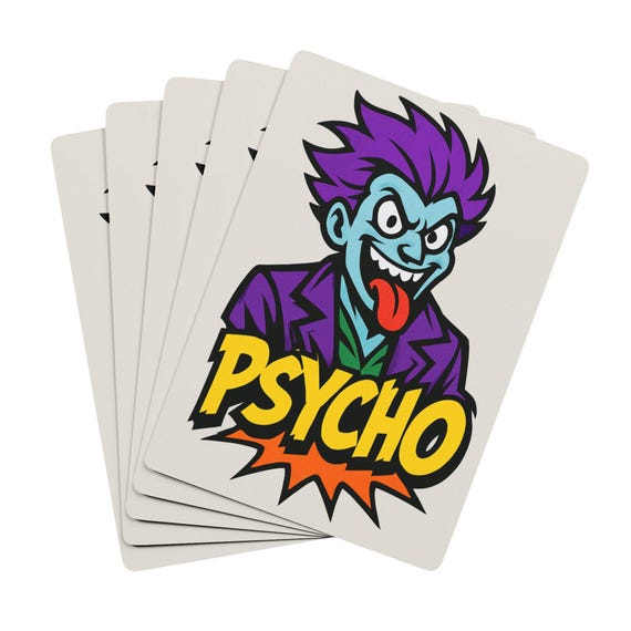Psycho Themed Playing Cards: Unique Poker Night Accessories