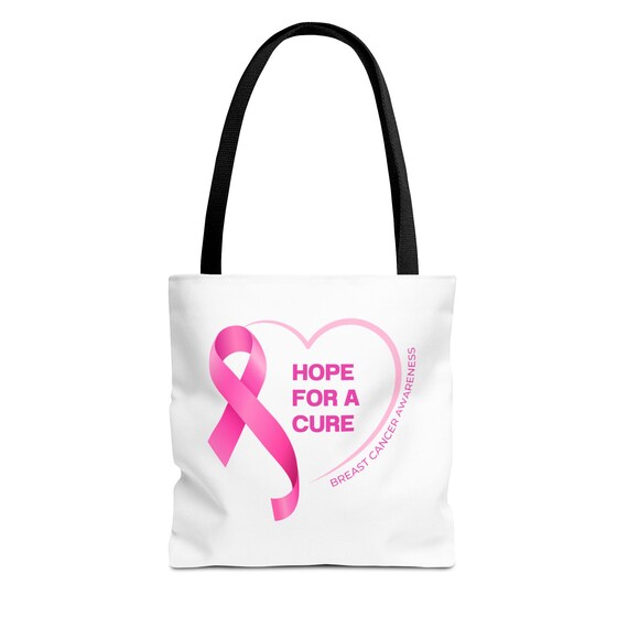 Pink Ribbon Tote Bag for Breast Cancer Support
