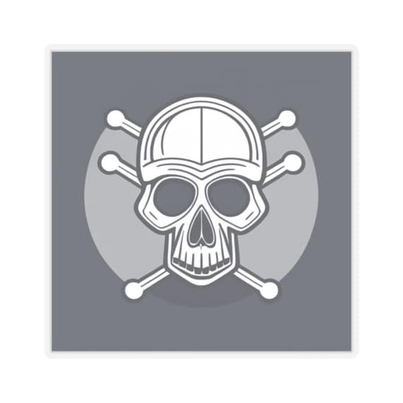 Gothic Skull Crossbones Vinyl Decal - Multiple Sizes for Laptops, Luggage, Coolers & More