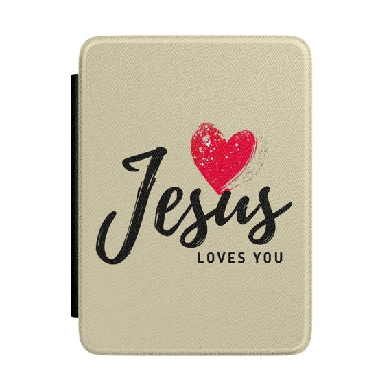 Jesus Loves You Kindle Case | Christian Heart Design Religious Cover Gift for Her