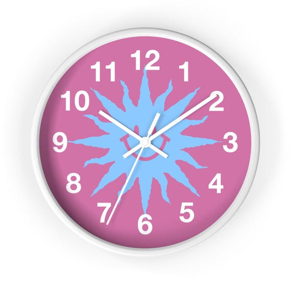 Vibrant Sunburst Wall Clock: Cheerful Home Accent for Kids Rooms, Nature Lovers & Bright Decor