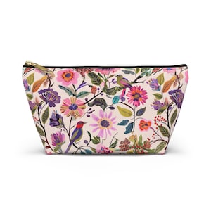 Floral Accessory Pouch for Everyday Use, Makeup, Travel, Gift Bag, Organizing Essentials