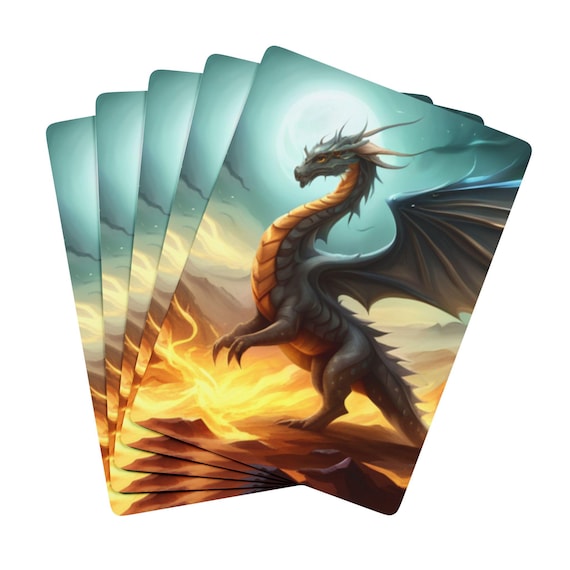 Dragon Custom Playing Cards: Fantasy Game Night Accessory