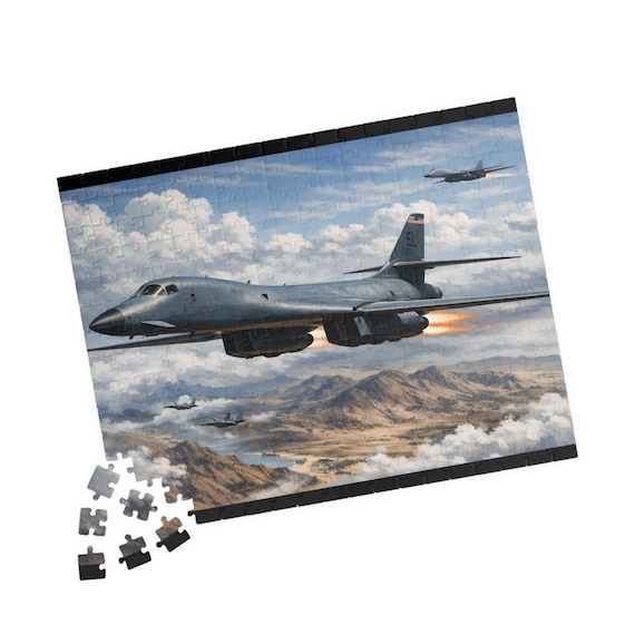 B-1 Lancer Bomber Aircraft Puzzle 110/252/520-piece | Military Aircraft Jigsaw