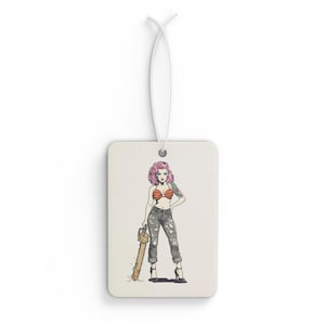 Funky Car Air Freshener - Vintage Inspired, Girl Power, Scented Auto Decoration, Gift for Her, Car Accessories