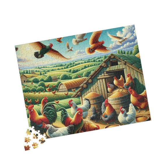 Farmyard Animals 520-Piece Jigsaw Puzzle: Family Game Night Gift for Country & Animal Enthusiasts