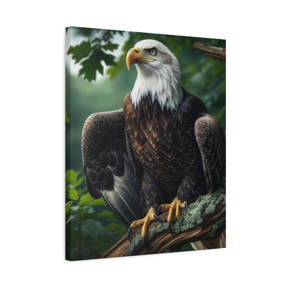 Majestic Eagle Canvas Print: Wildlife Nature Wall Art