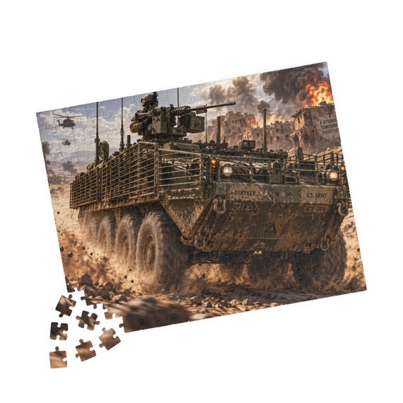 Military Armored Vehicle Warzone Puzzle - Soldier Strategy Jigsaw
