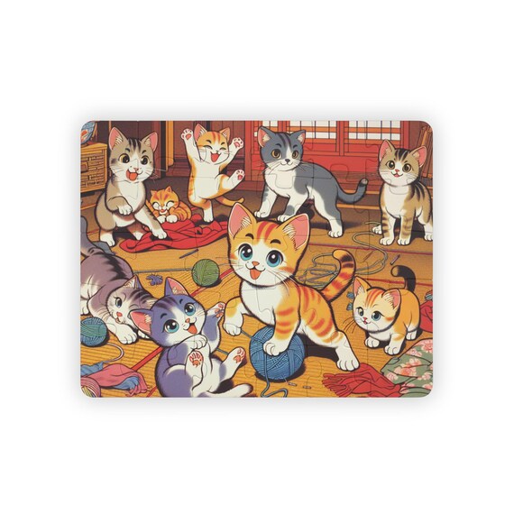 Cat-Themed 30-Piece Puzzle for Kids: Educational Gift, Playroom Decor, Family Game Night Fun