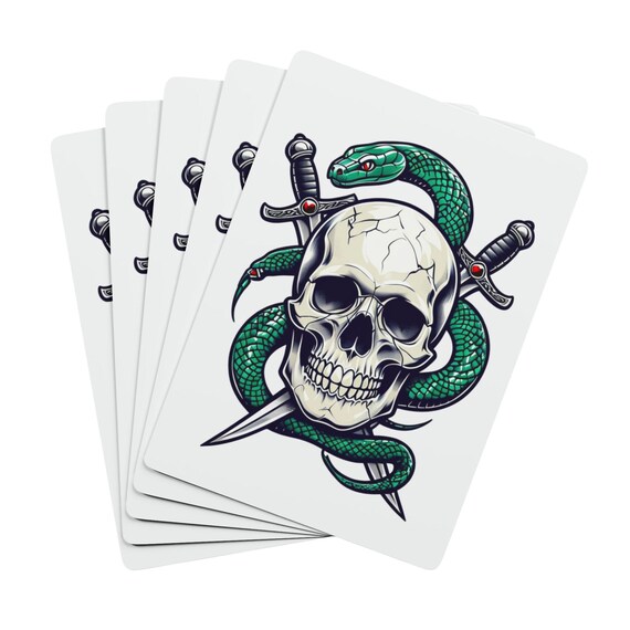 Skull and Snake Playing Cards: Unique Poker Night Deck