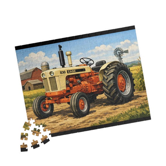 Vintage Case 830 Tractor Puzzle | Farm Scene Jigsaw 110-520 Pieces