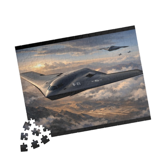 Stealth Bomber Aircraft Jigsaw Puzzle 110-520 Piece Military Aviation Gift for Enthusiasts