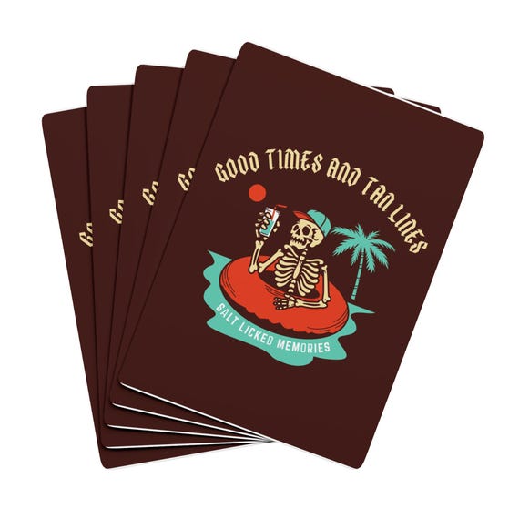 Unique Poker Playing Cards Set - Skeleton & Ace of Spades, Fun Game Night, Ideal for Parties, Gifts for Gamblers