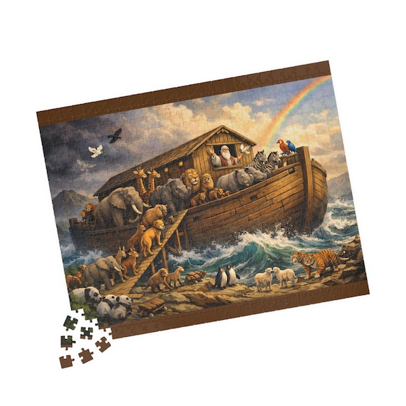 Noah's Ark Animal Parade Puzzle | 110-520 Piece Jigsaw | Biblical Education