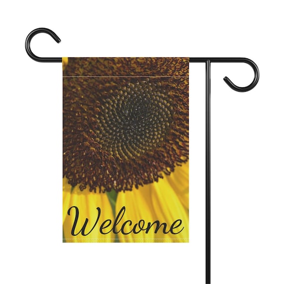 Cheerful Sunflower Welcome Garden Flag - Floral Yard Decor for Home Entrance