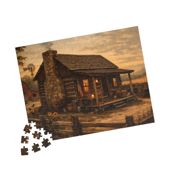 Rustic Log Cabin Puzzle Country Cottage Jigsaw 110-520 Piece Woodland Nature Gift Adult Family