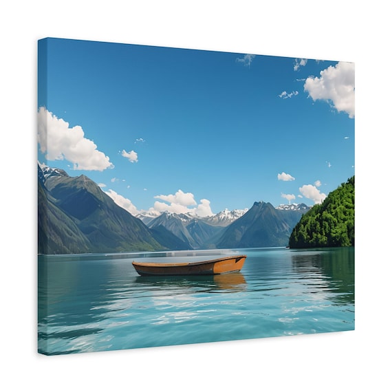 Lake and Mountain Canvas Print: Nature Wall Decor