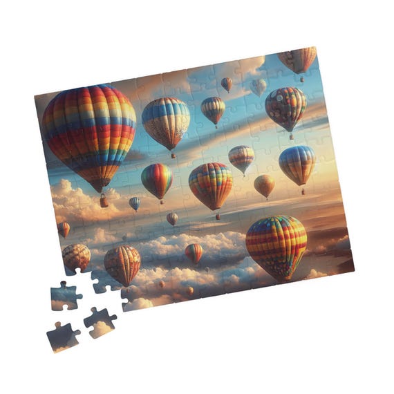 Hot Air Balloon Jigsaw Puzzle: Fun Family Activity (110-1014 Piece)