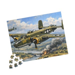 WWII B-25 Mitchell Bomber Puzzle | Vintage Military Aircraft Jigsaw