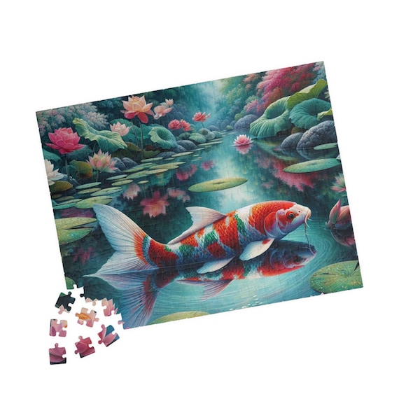Koi Fish Jigsaw Puzzle: Vibrant Nature Scene