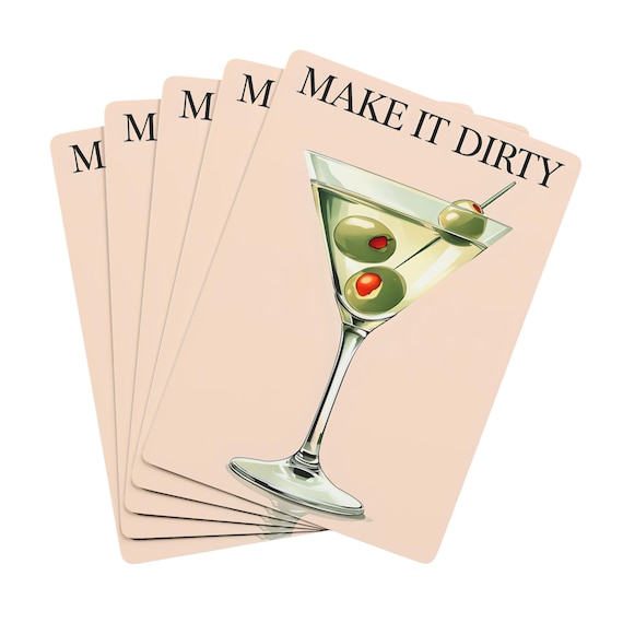 Make It Dirty Martini Playing Cards | Poker Deck with Ace of Spades Design