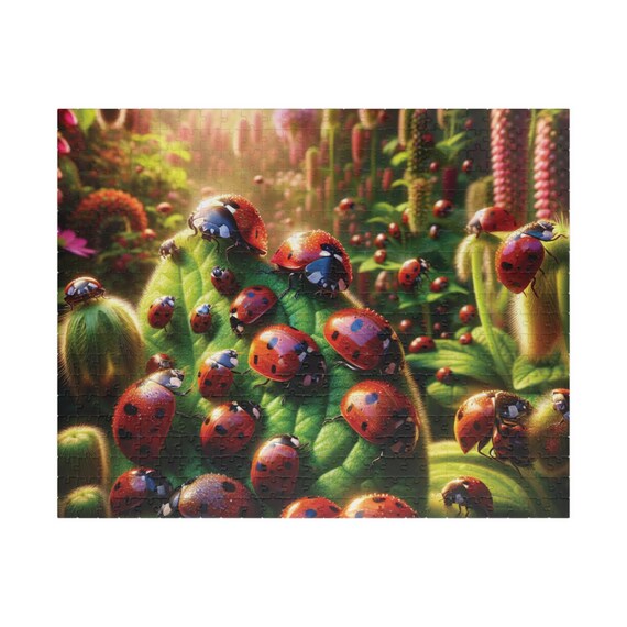 Ladybug Garden Jigsaw: Colorful 110-520 Piece Puzzle for Nature Lovers, Family Fun & Relaxing Decor